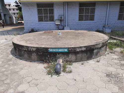 Rain water Collection Tank near Kalaimagal Illam Hostel in Main Campus