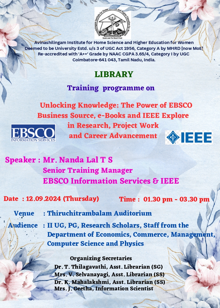 Training programme on EBSCO & IEEE