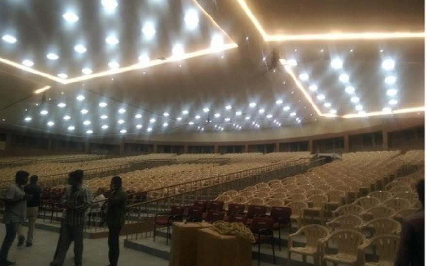 LED lights at Ammayappan Auditorium- Satellite Campus